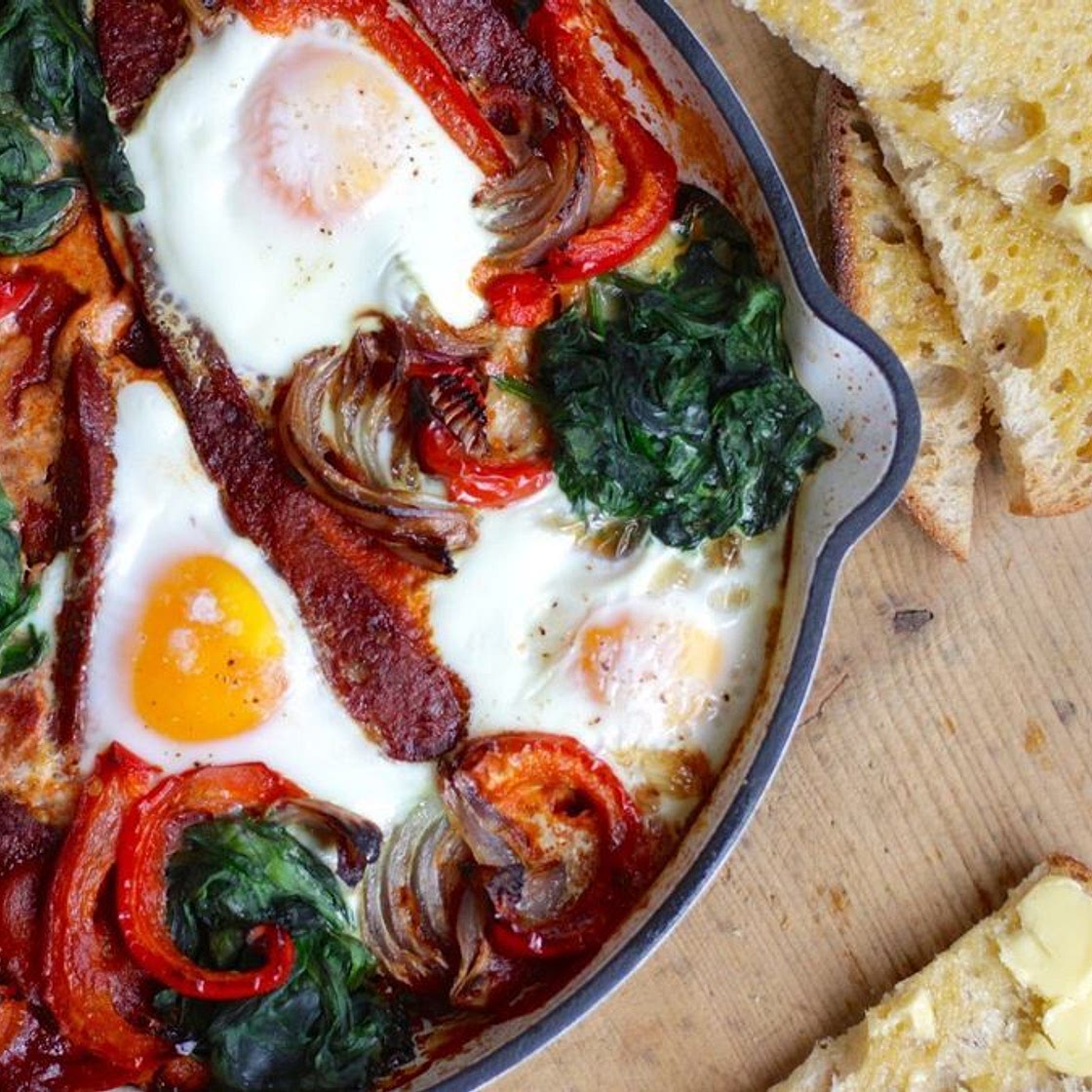 Chorizo Baked Eggs recipe