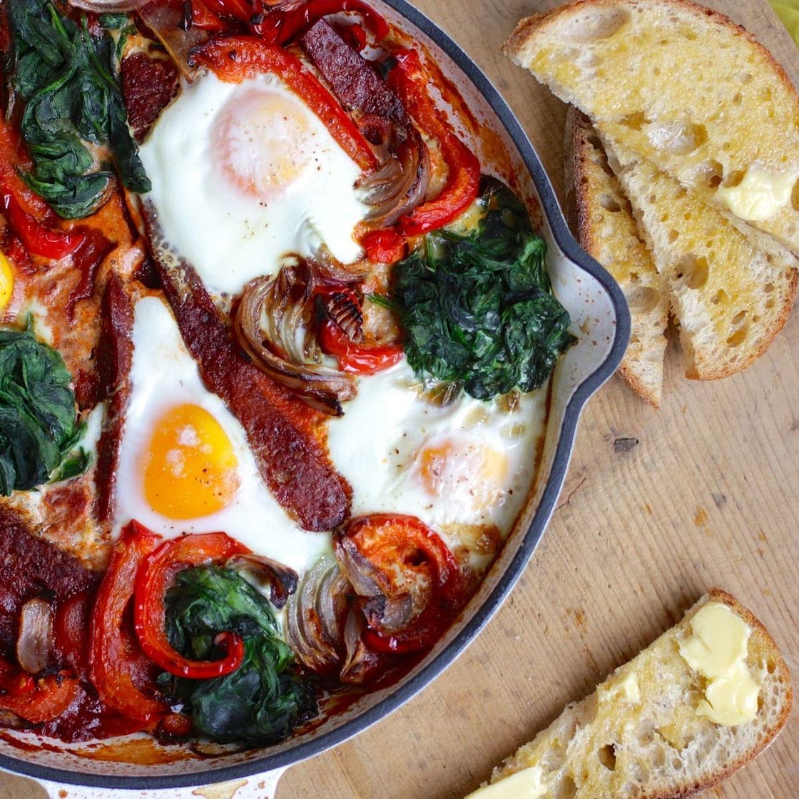 Chorizo Baked Eggs recipe