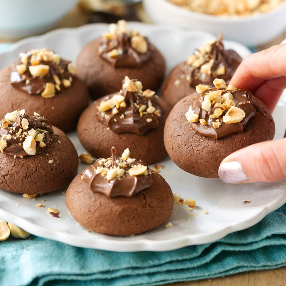 Nutella Thumbprint Cookies