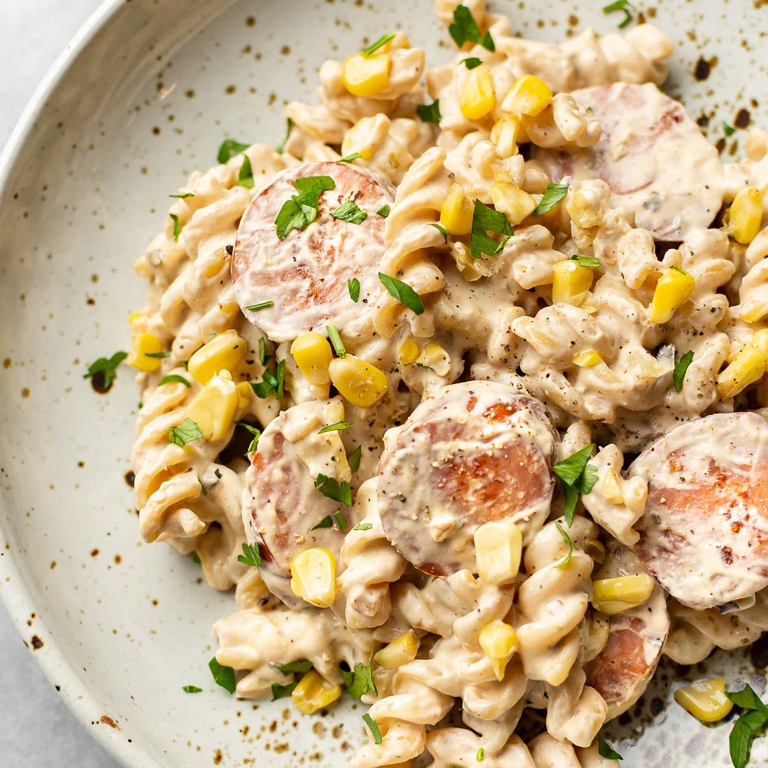 Cream Cheese Smoked Sausage Pasta