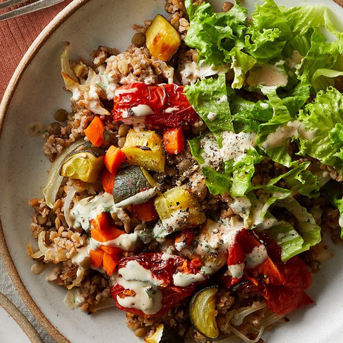 Mujadara Bowls with Parsley-Tahini Sauce