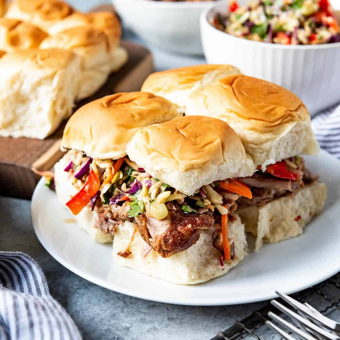 Slow Cooker Asian Pulled Pork Sliders