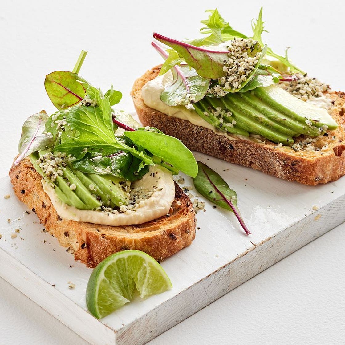 Avocado and hummus toast recipe