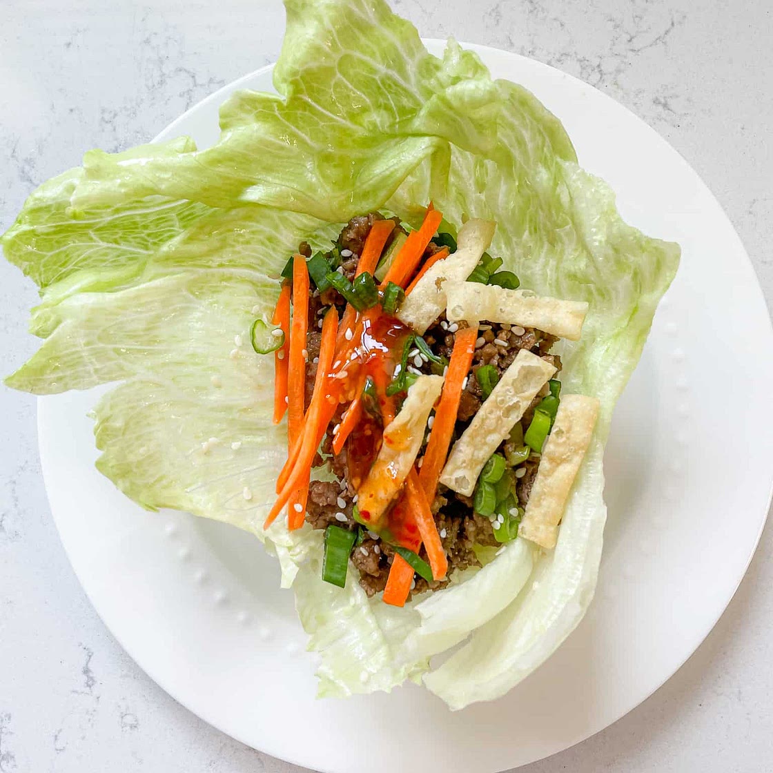 Ground Pork Lettuce Wraps Recipe