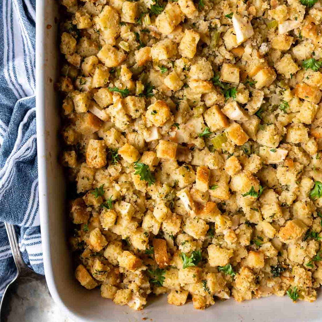 Gluten-Free Bread Stuffing with Apples