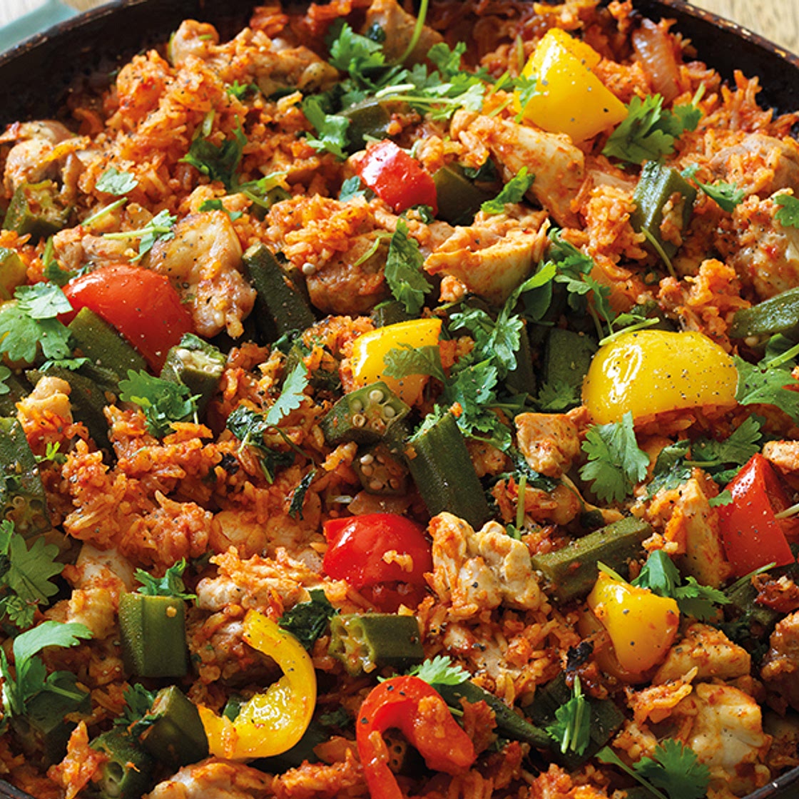 Jollof rice and chicken