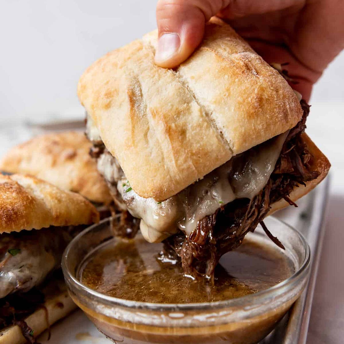 Slow Cooker French Dip Sandwiches