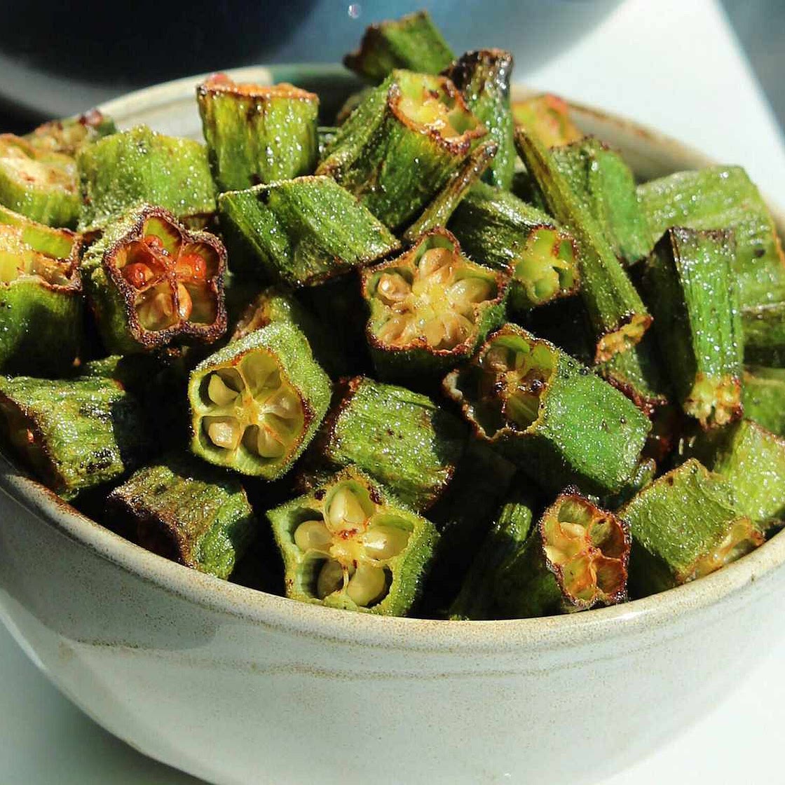 Air Fryer Roasted Okra