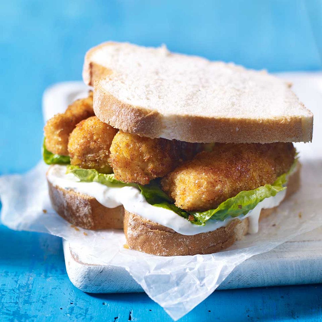 Quick and easy fish finger sandwich
