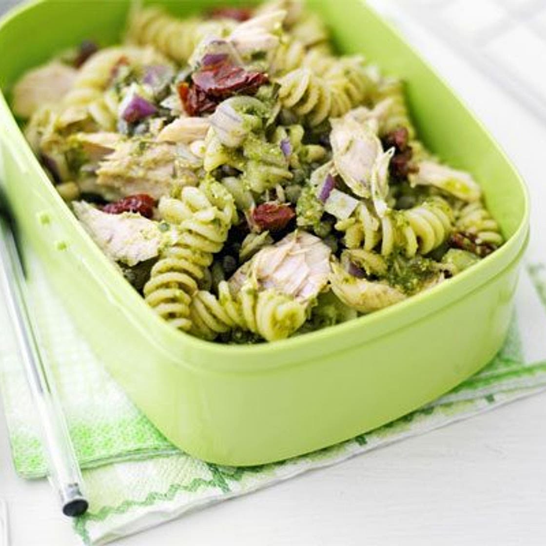 Storecupboard pasta salad