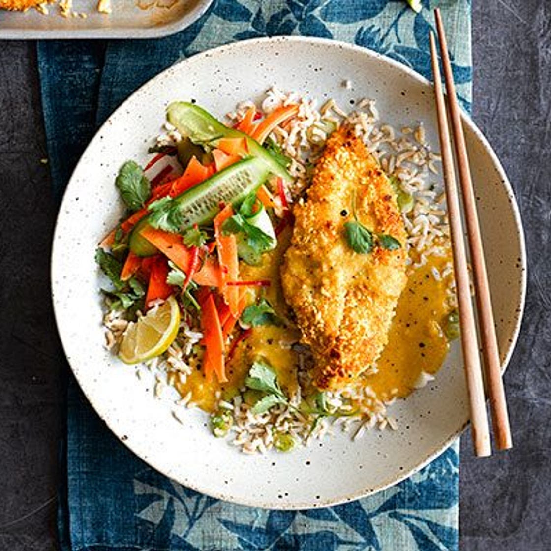 Healthy chicken katsu curry
