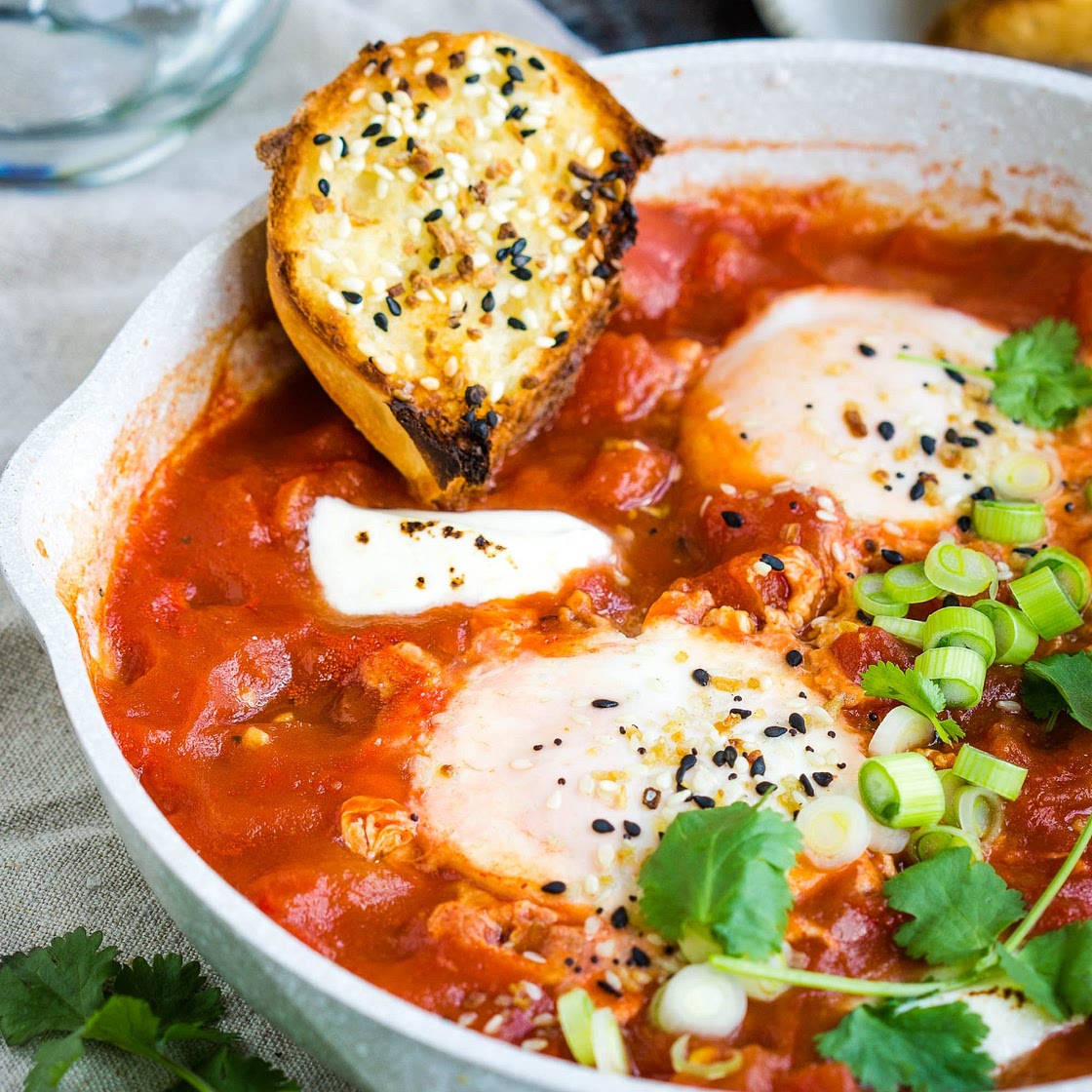 Burrata Eggs in Purgatory (for 1 or 2)