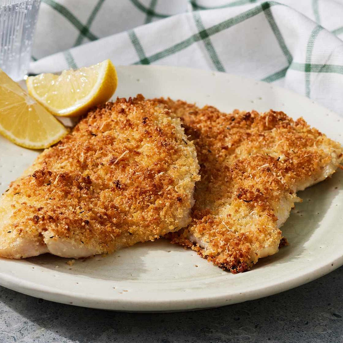 Baked Flounder with Panko and Parmesan