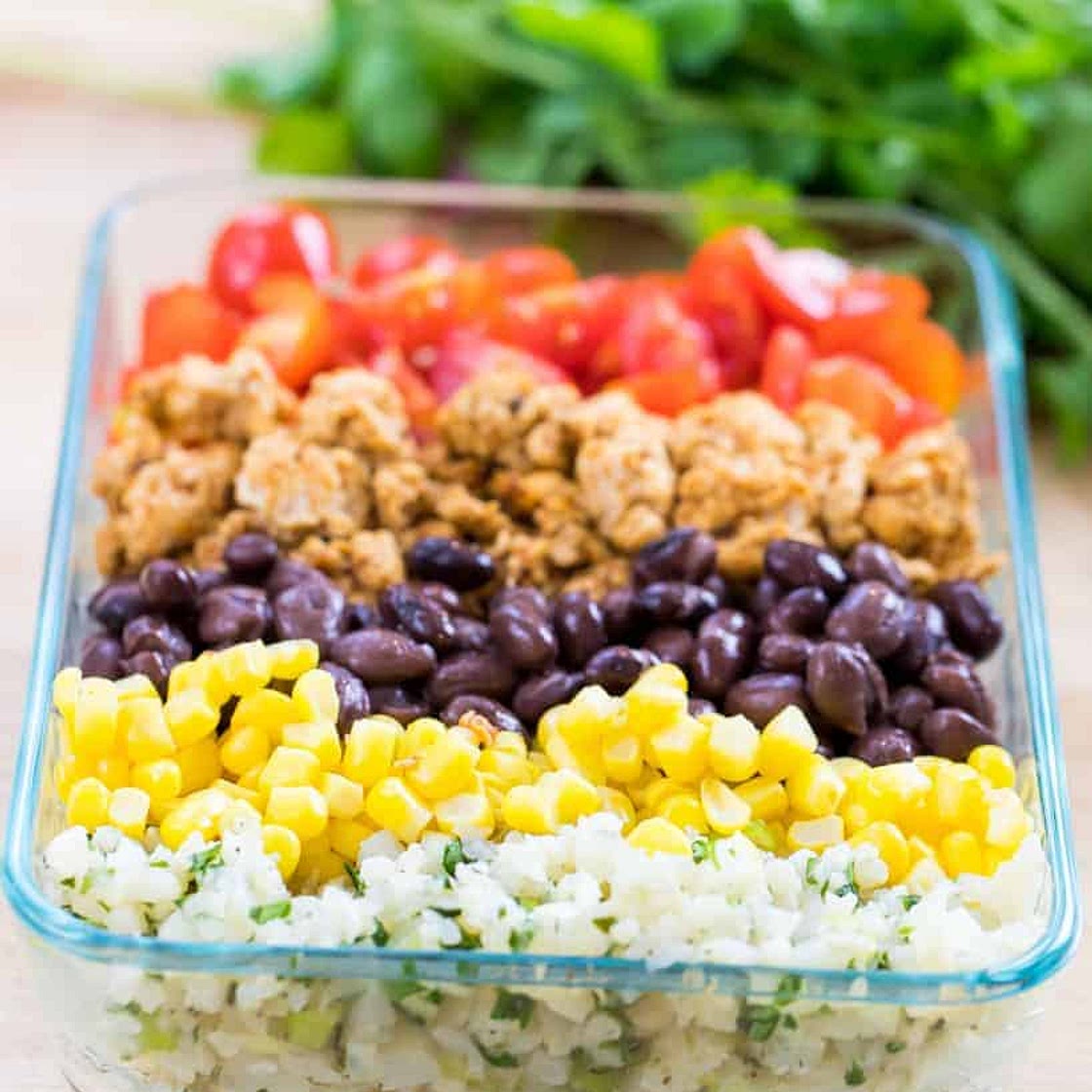 Chicken Burrito Bowl | Lunch Meal Prep
