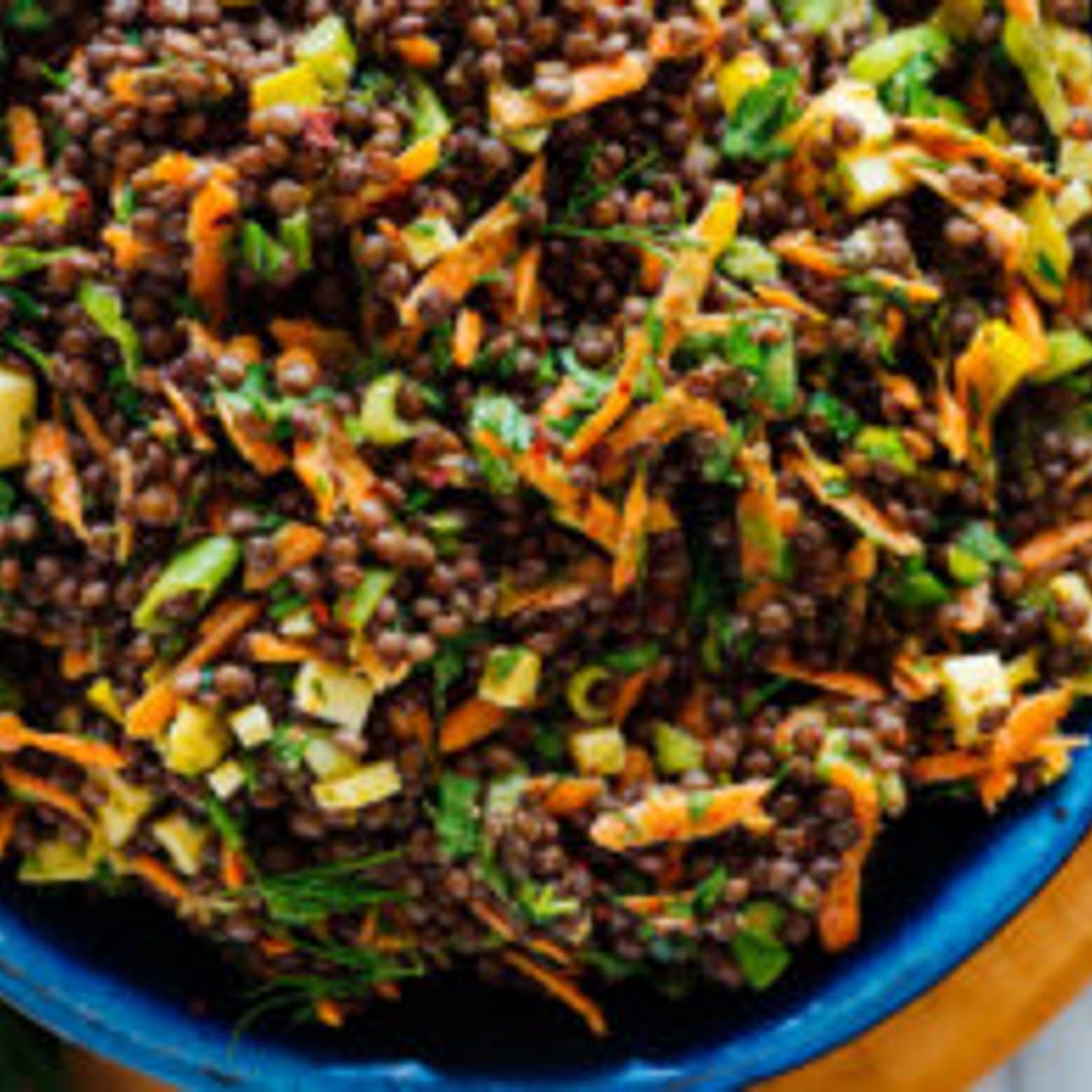 Tangy Lentil Salad with Dill & Pepperoncini