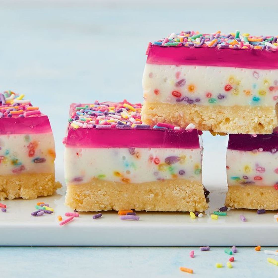 Fairy bread jelly slice recipe