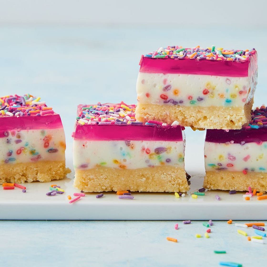 Fairy bread jelly slice recipe