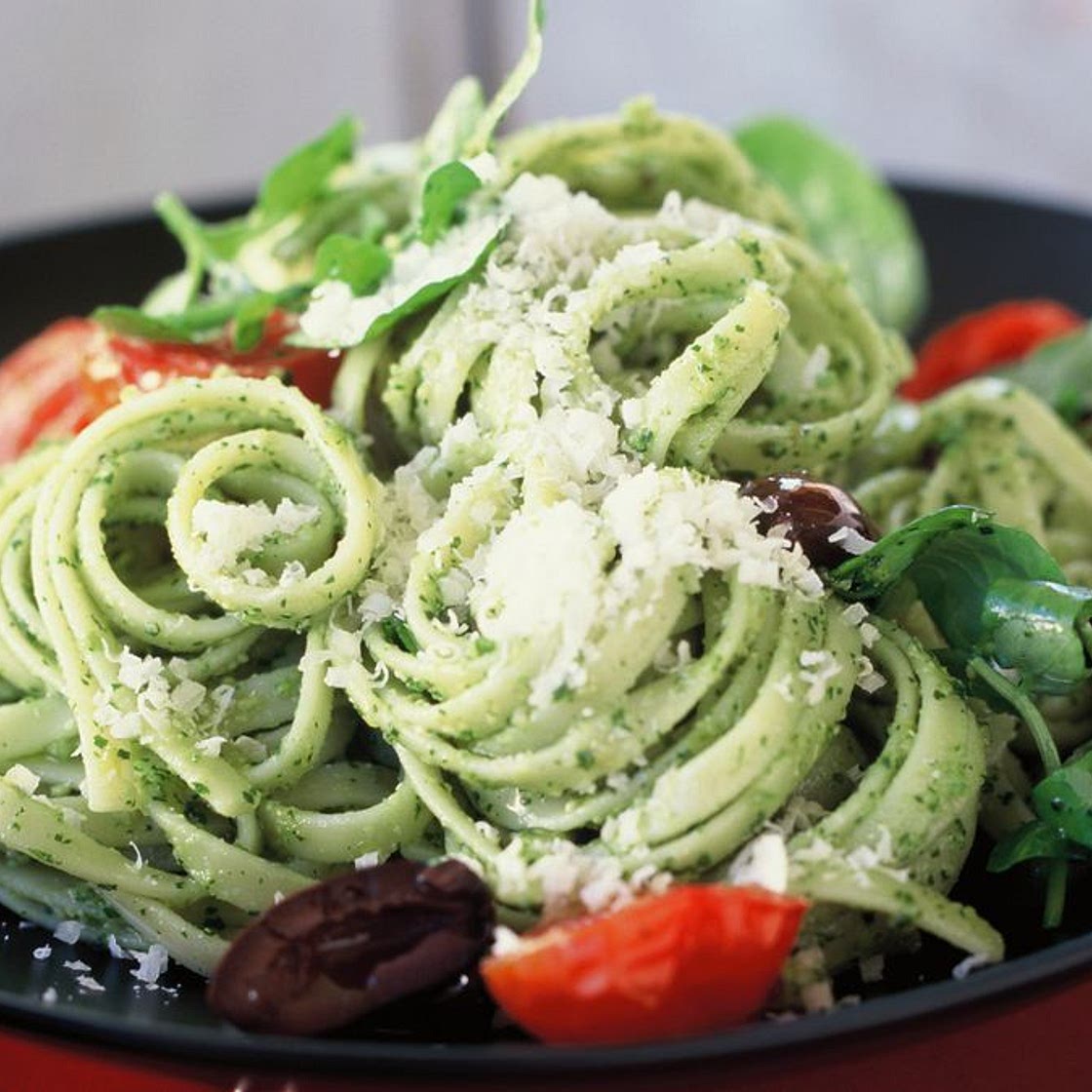 Pasta with watercress pesto