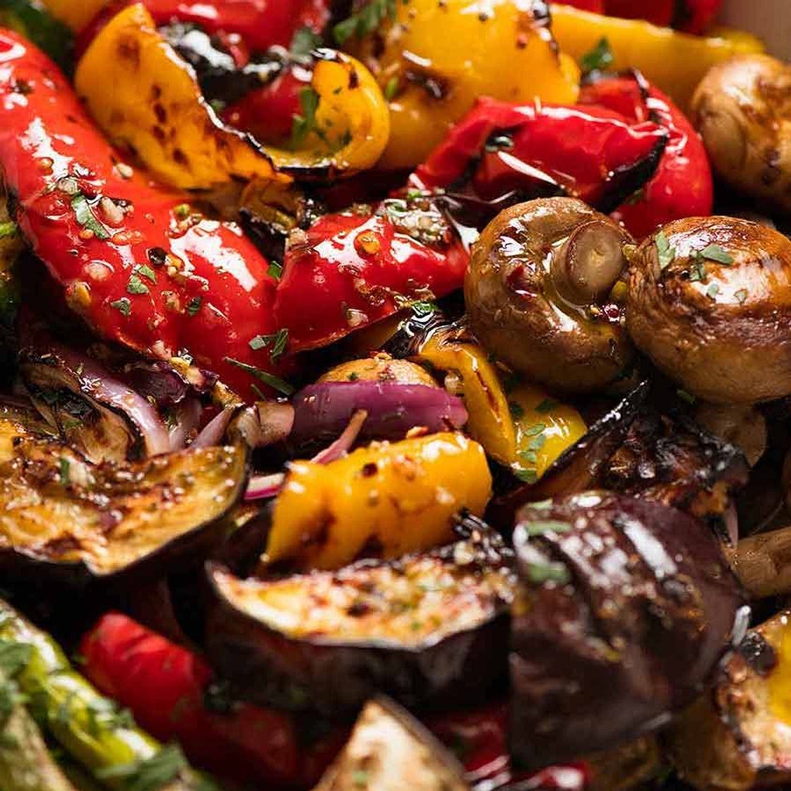Incredible BBQ Grilled Vegetables - marinated!