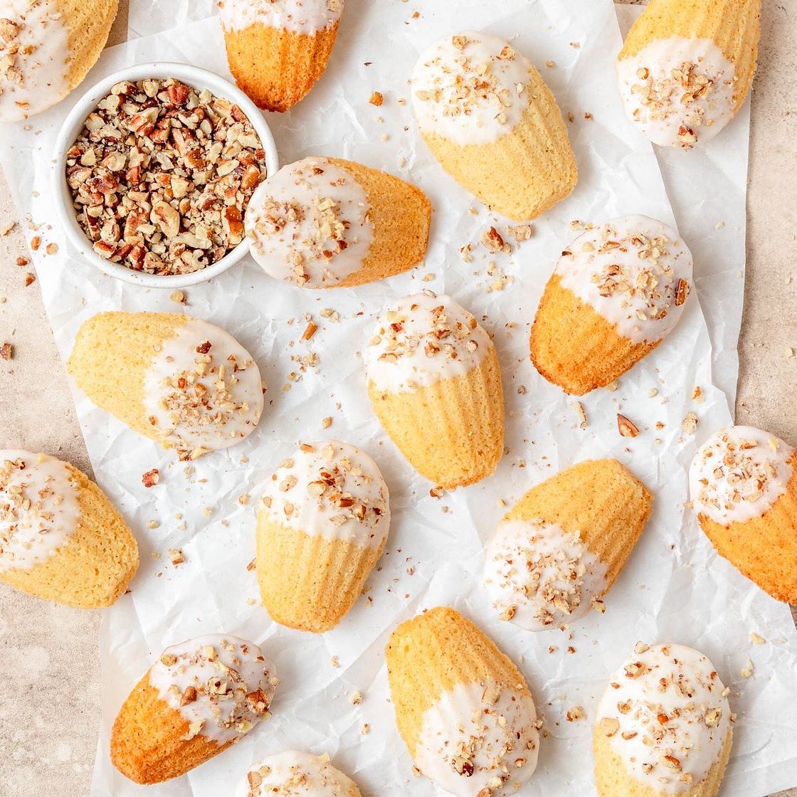 Brown Butter Bourbon Pecan Madeleines