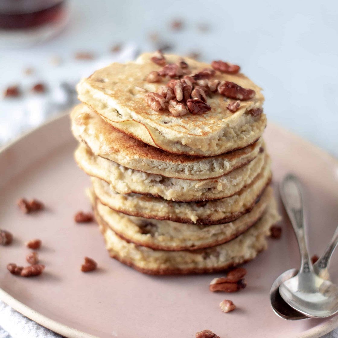 Fluffy Keto Pancakes With Ricotta & Pecans