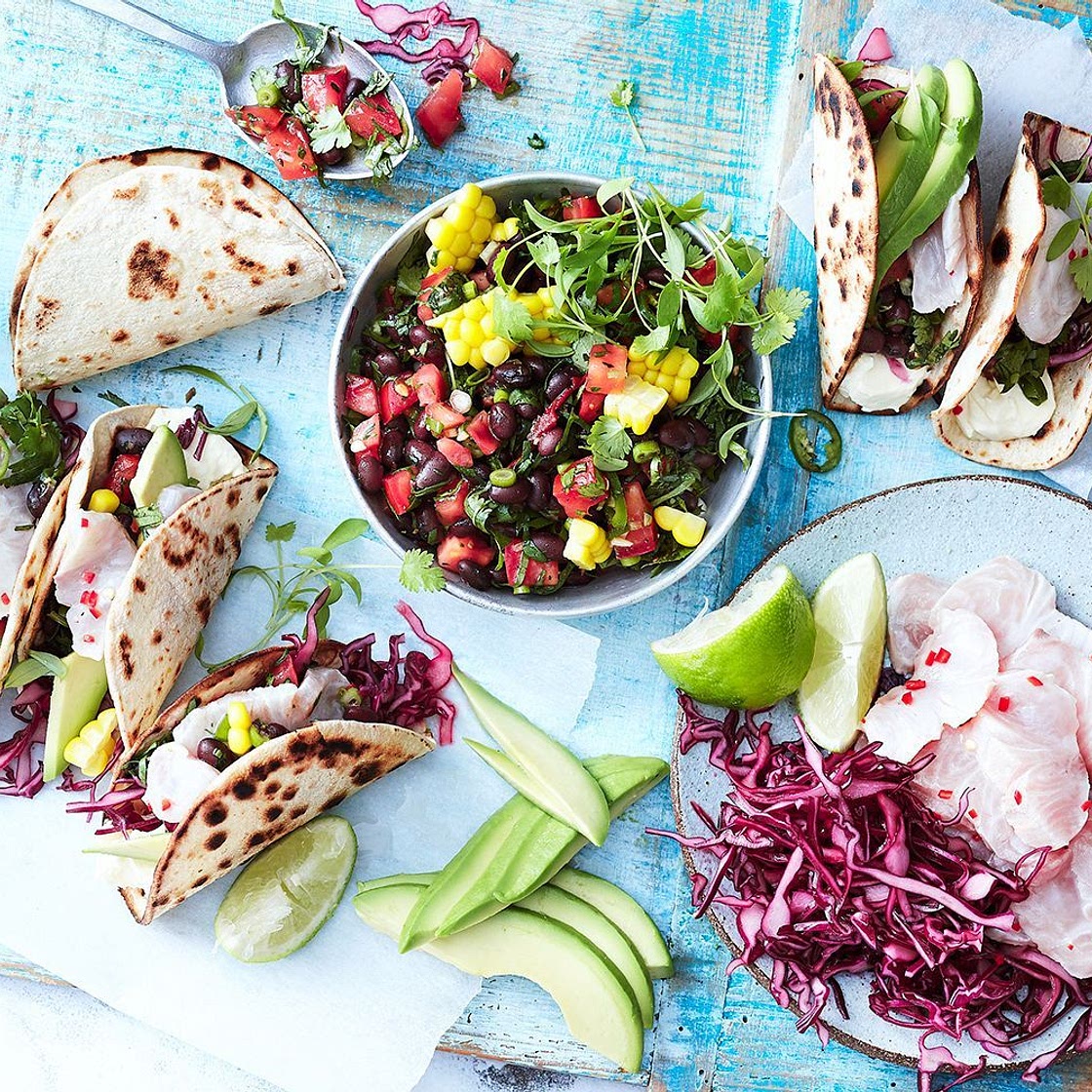 Kingfish ceviche tacos