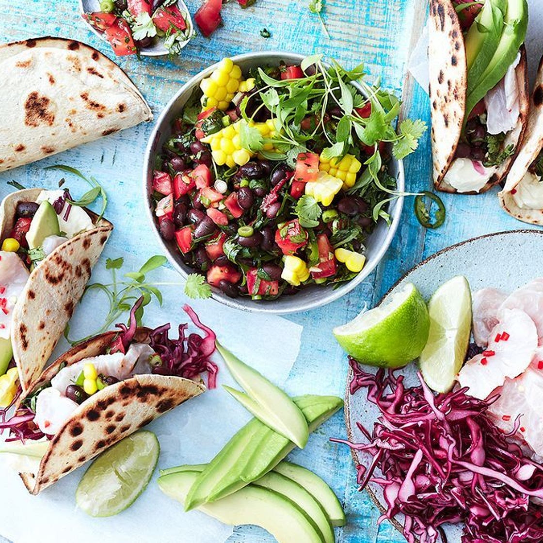 Kingfish ceviche tacos