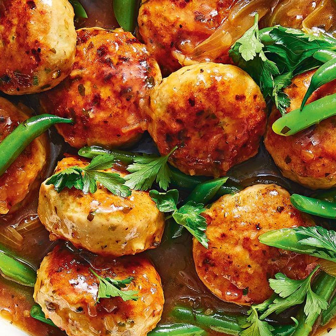 Apricot chicken rissoles recipe