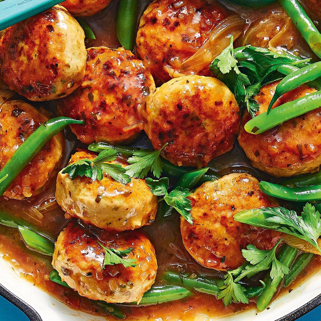 Apricot chicken rissoles recipe