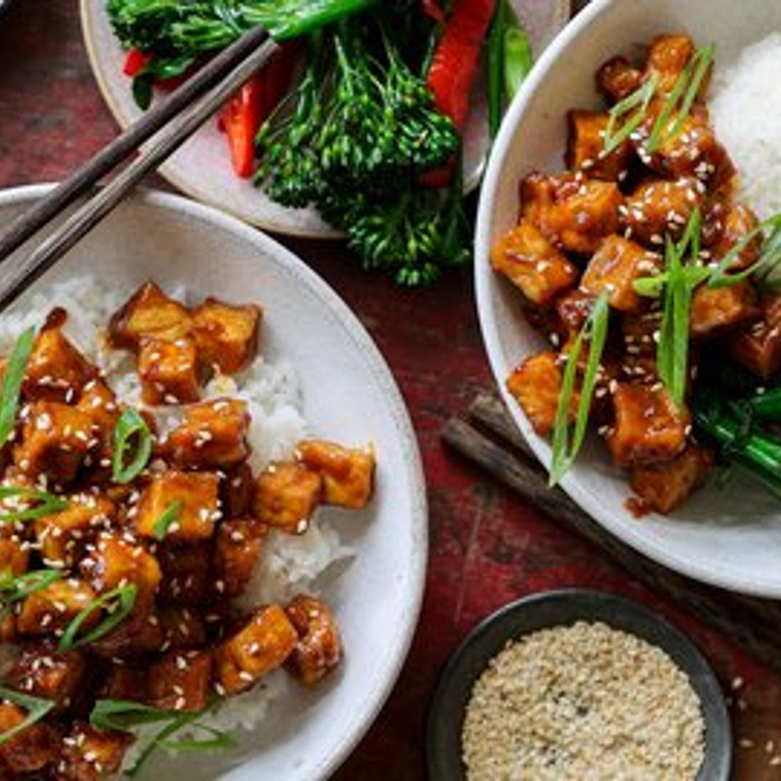 Spicy Orange Glazed Tofu