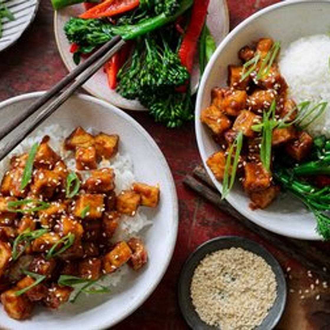Spicy Orange Glazed Tofu