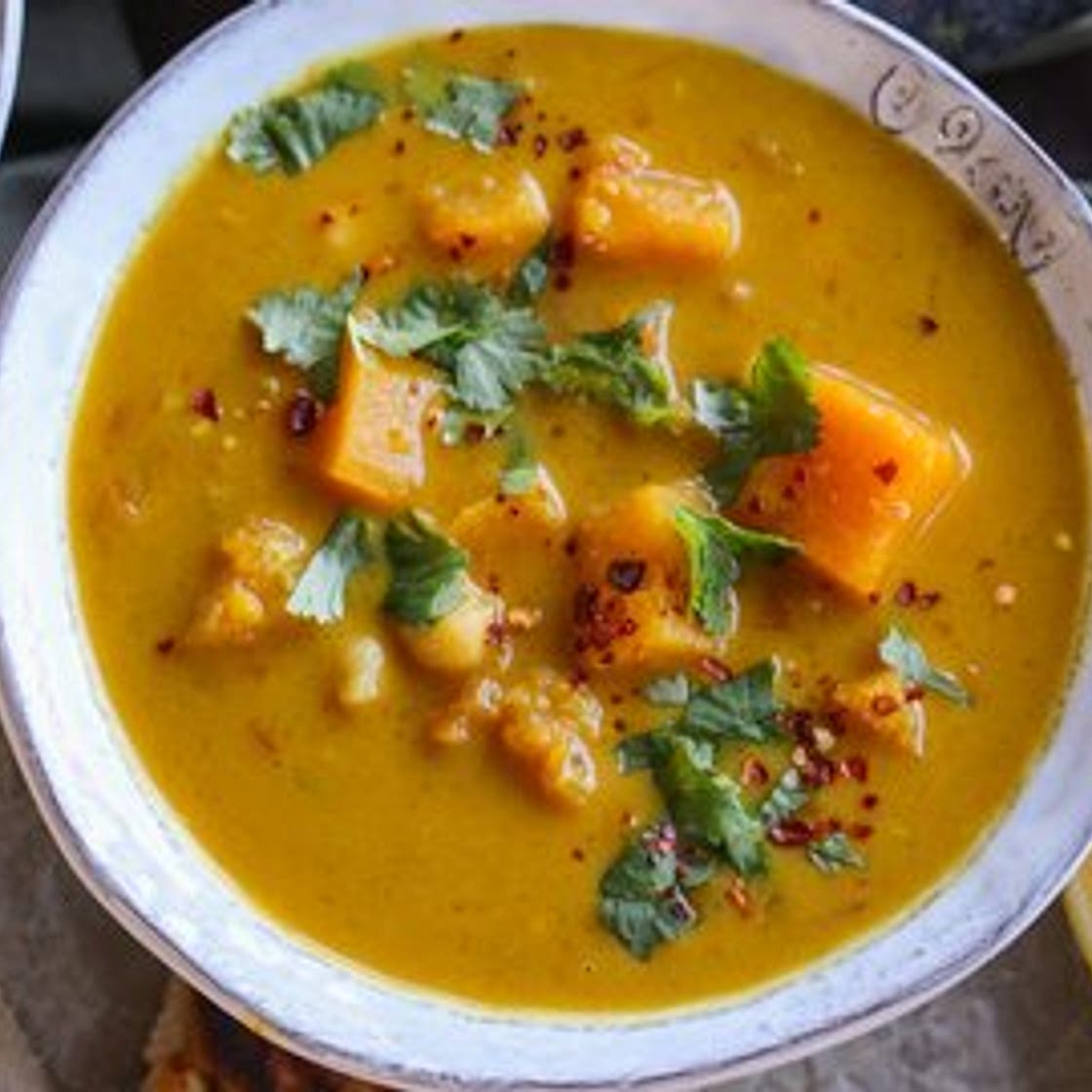 Curried Chickpea Butternut Soup