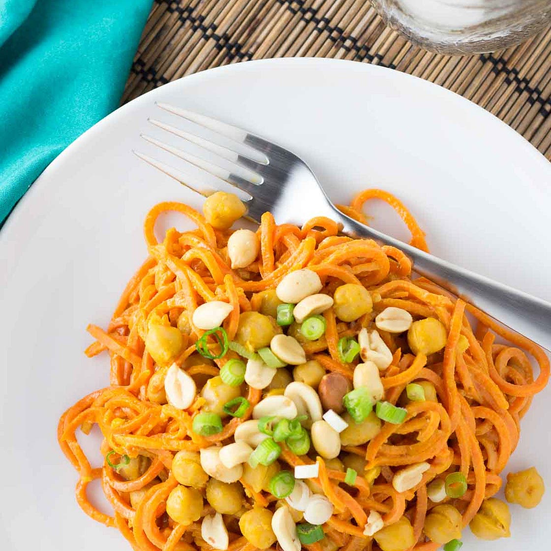 Sweet Potato Noodles with Peanut Sauce