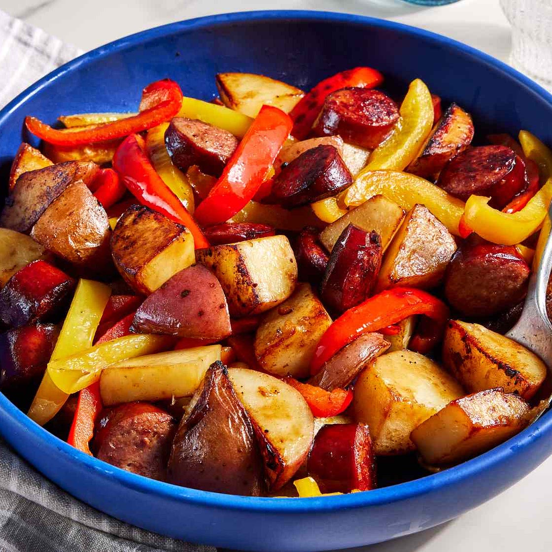 Kielbasa with Peppers and Potatoes