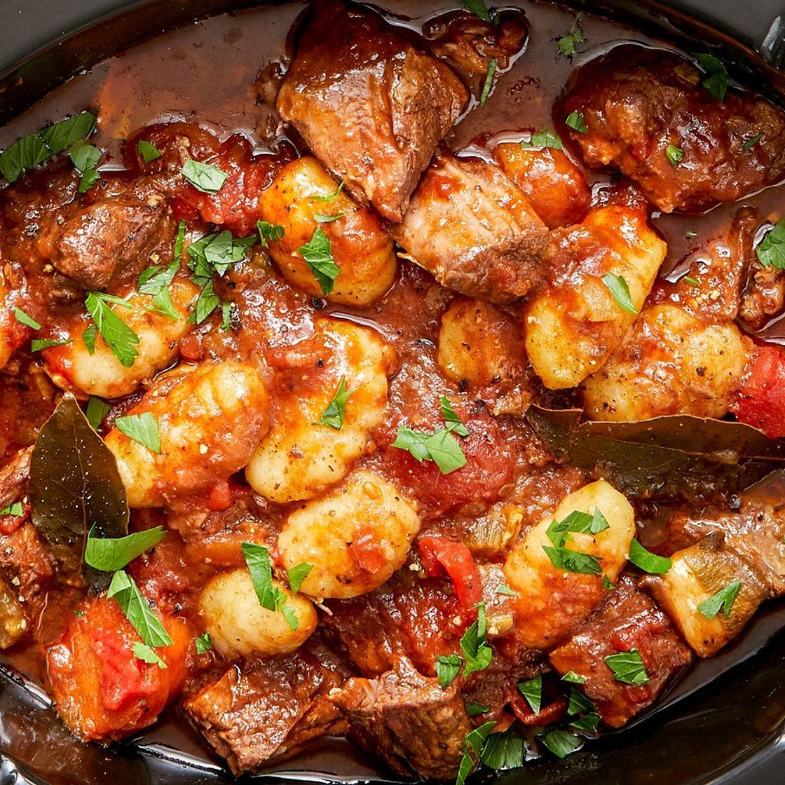Slow cooker Italian beef with gnocchi recipe