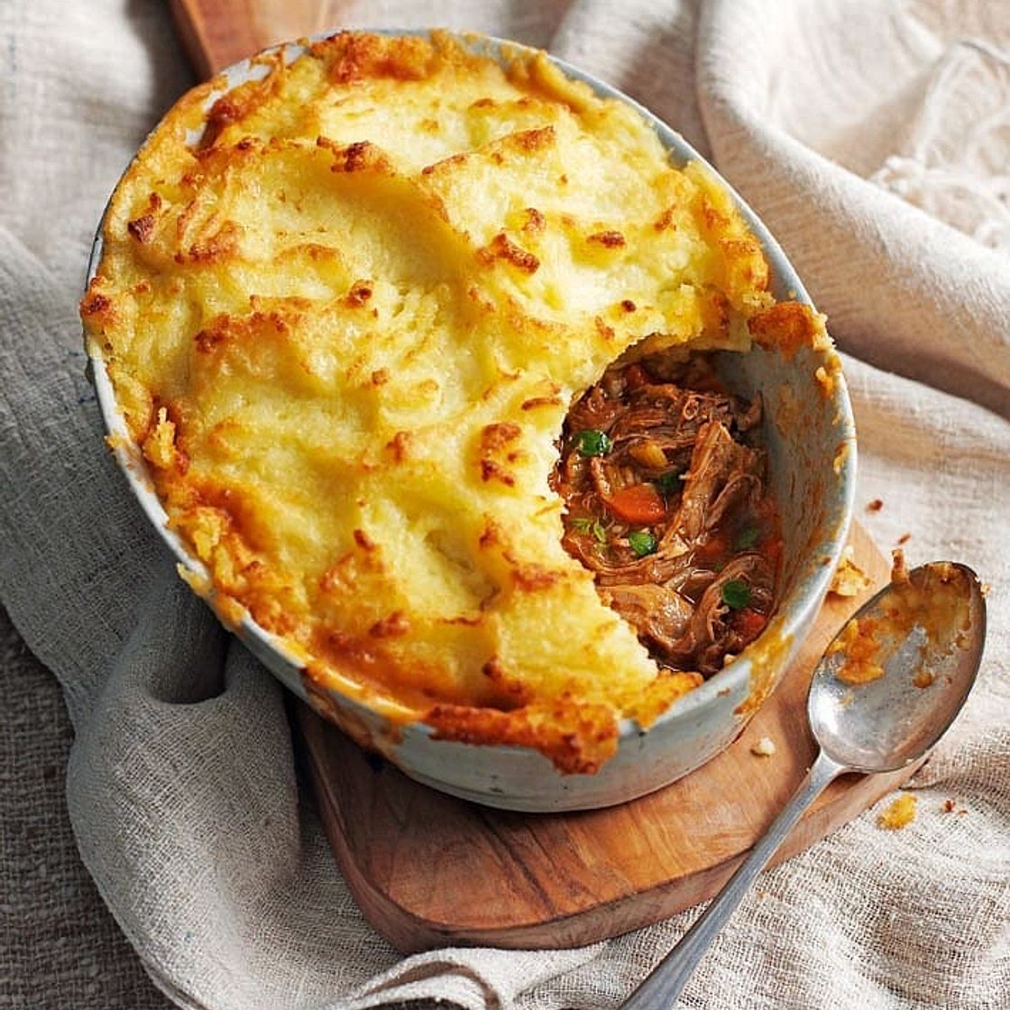 Leftover lamb shepherd’s pie
