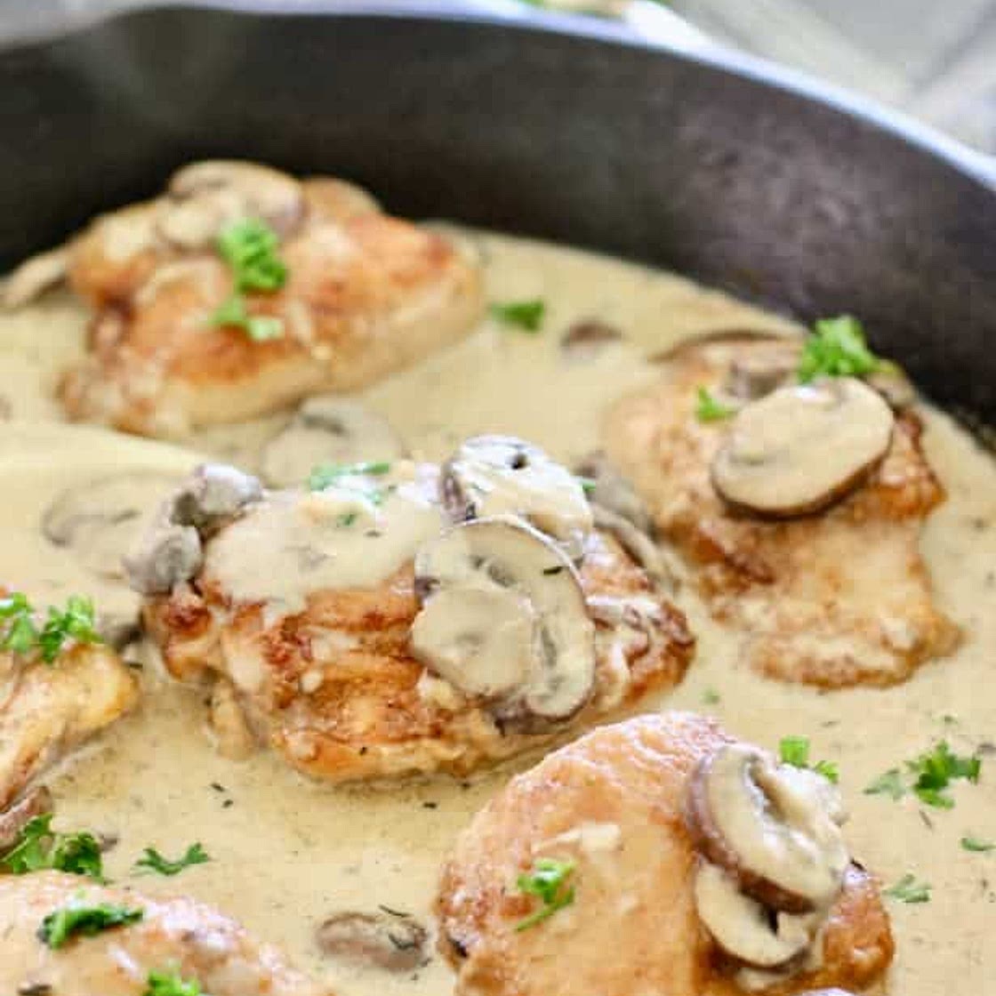 Creamy Chicken and Mushroom Skillet