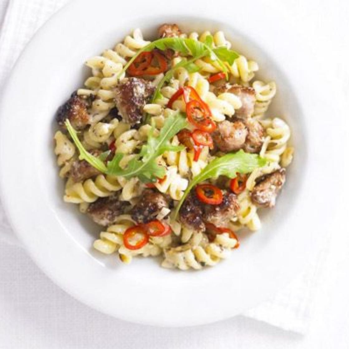 Sausage, fennel & rocket fusilli