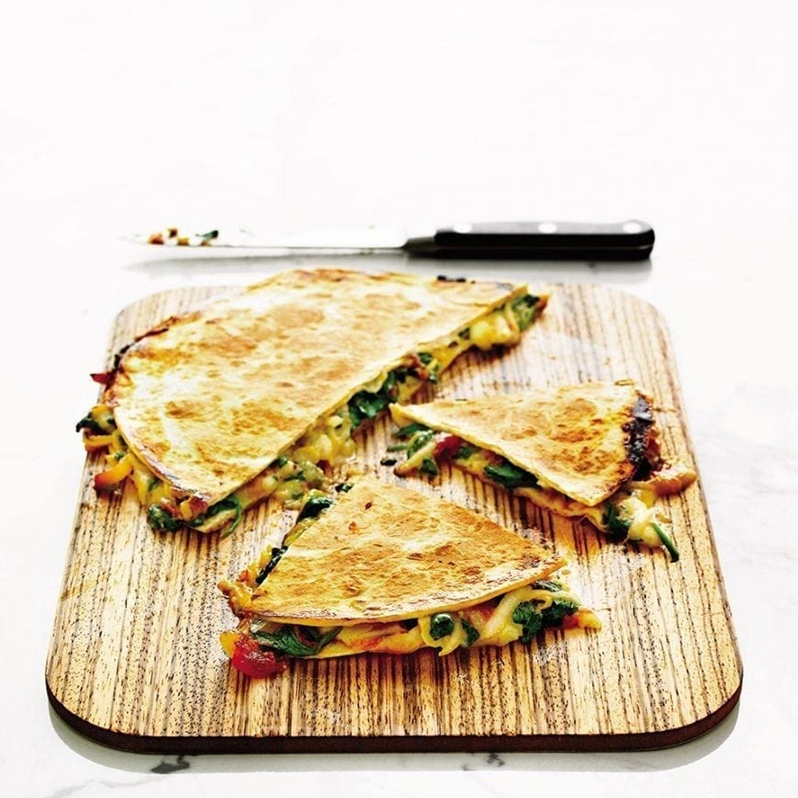 Quick vegetarian quesadillas