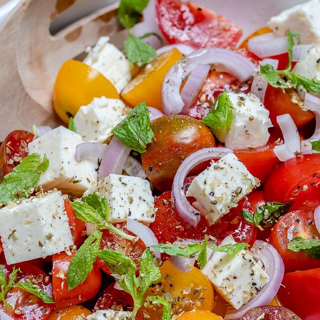 Fresh Garden Cherry Tomato + Feta Salad