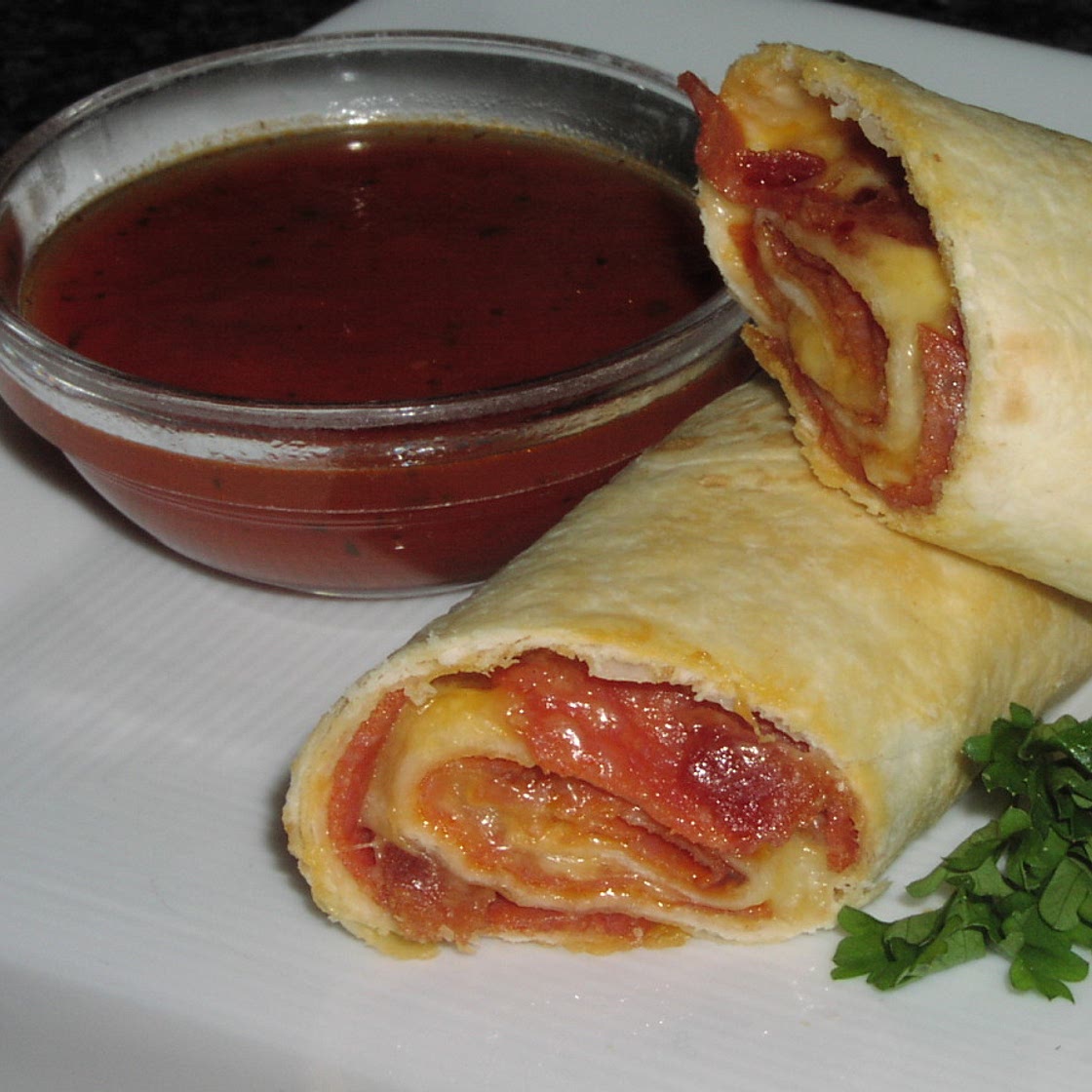Air Fried Pepperoni Wraps