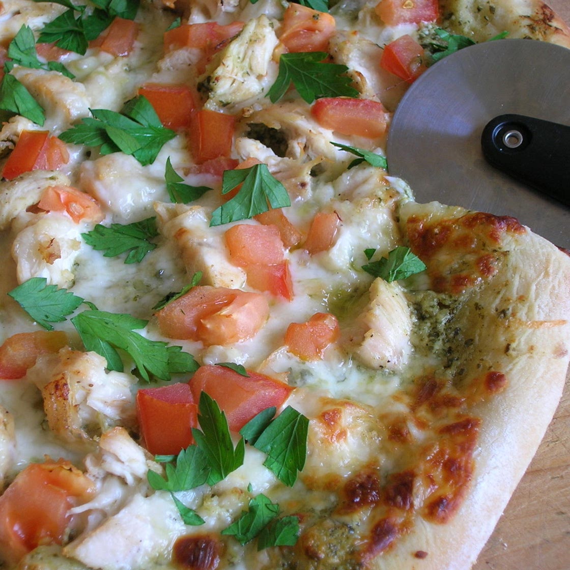 Pesto Chicken Pizza