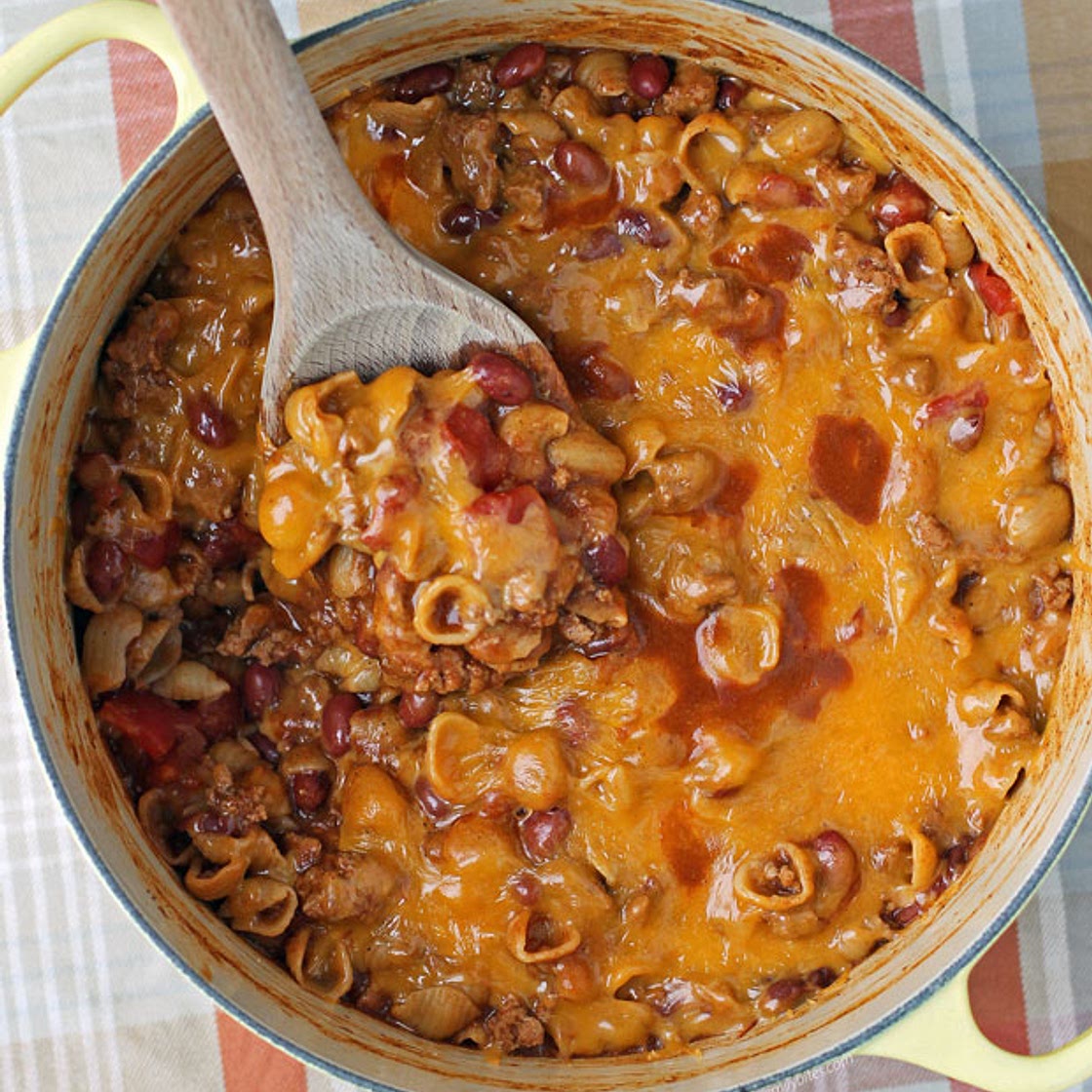 One-Pot Cheesy Chili Mac