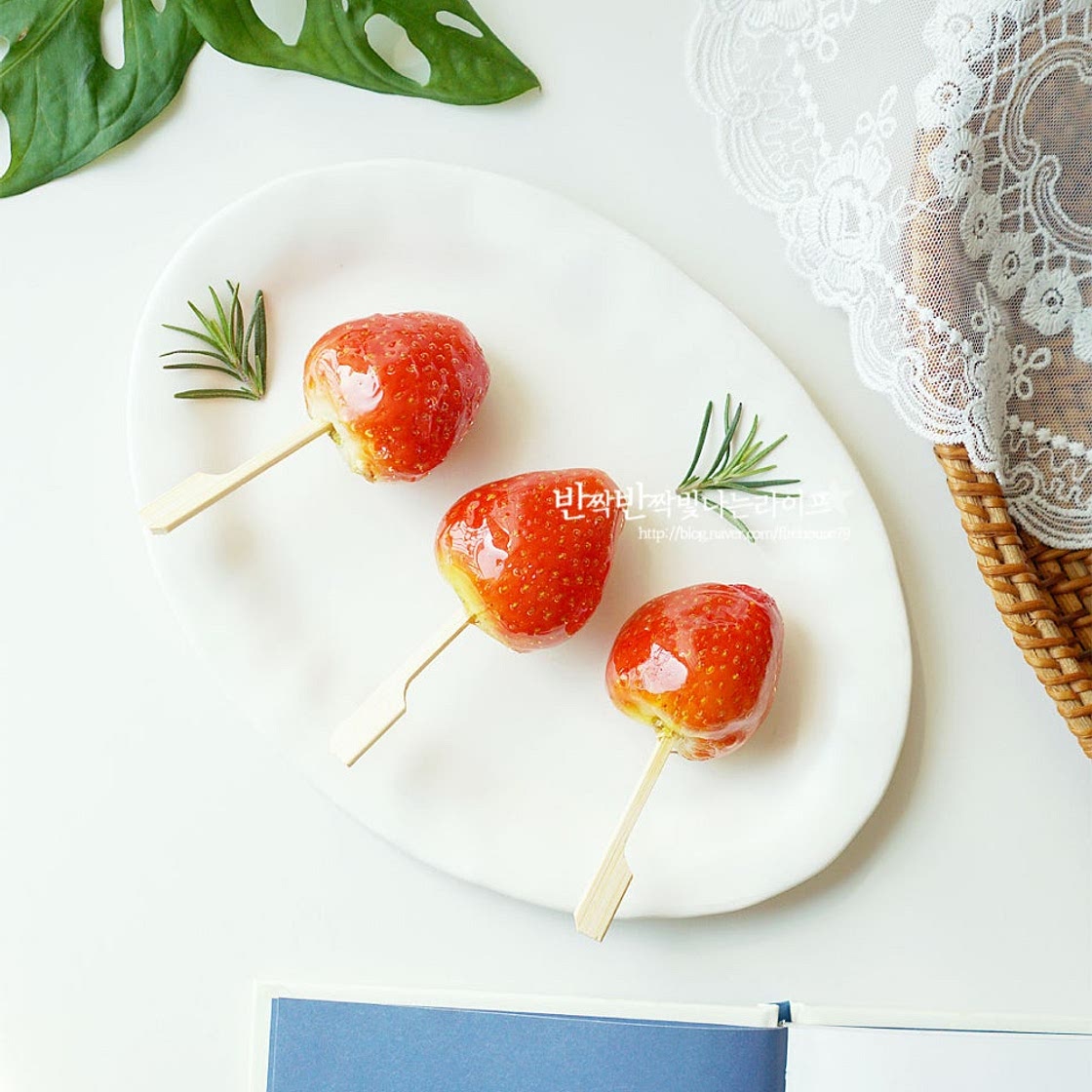 탕후루 만드는법 종이컵 전자레인지 딸기 탕후루 만들기