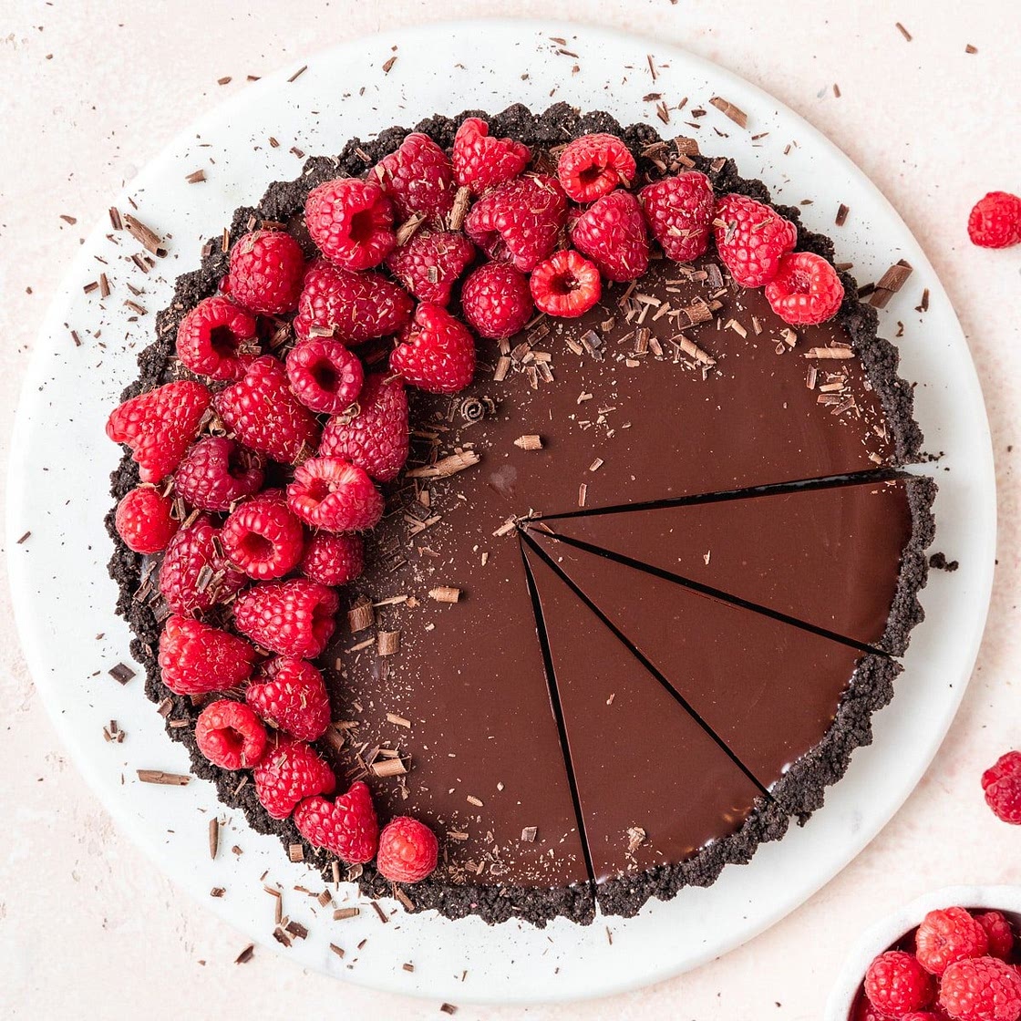 Dark Chocolate Raspberry Tart