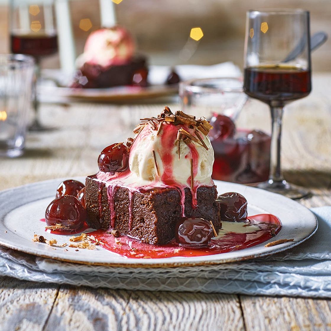 Paul A. Young’s cherry syrup brownies