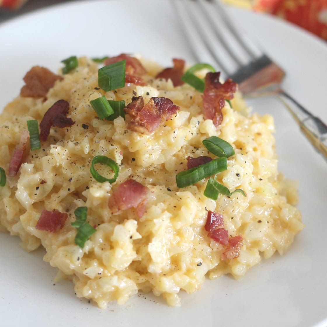 Cheesy Cheddar Cauliflower Rice