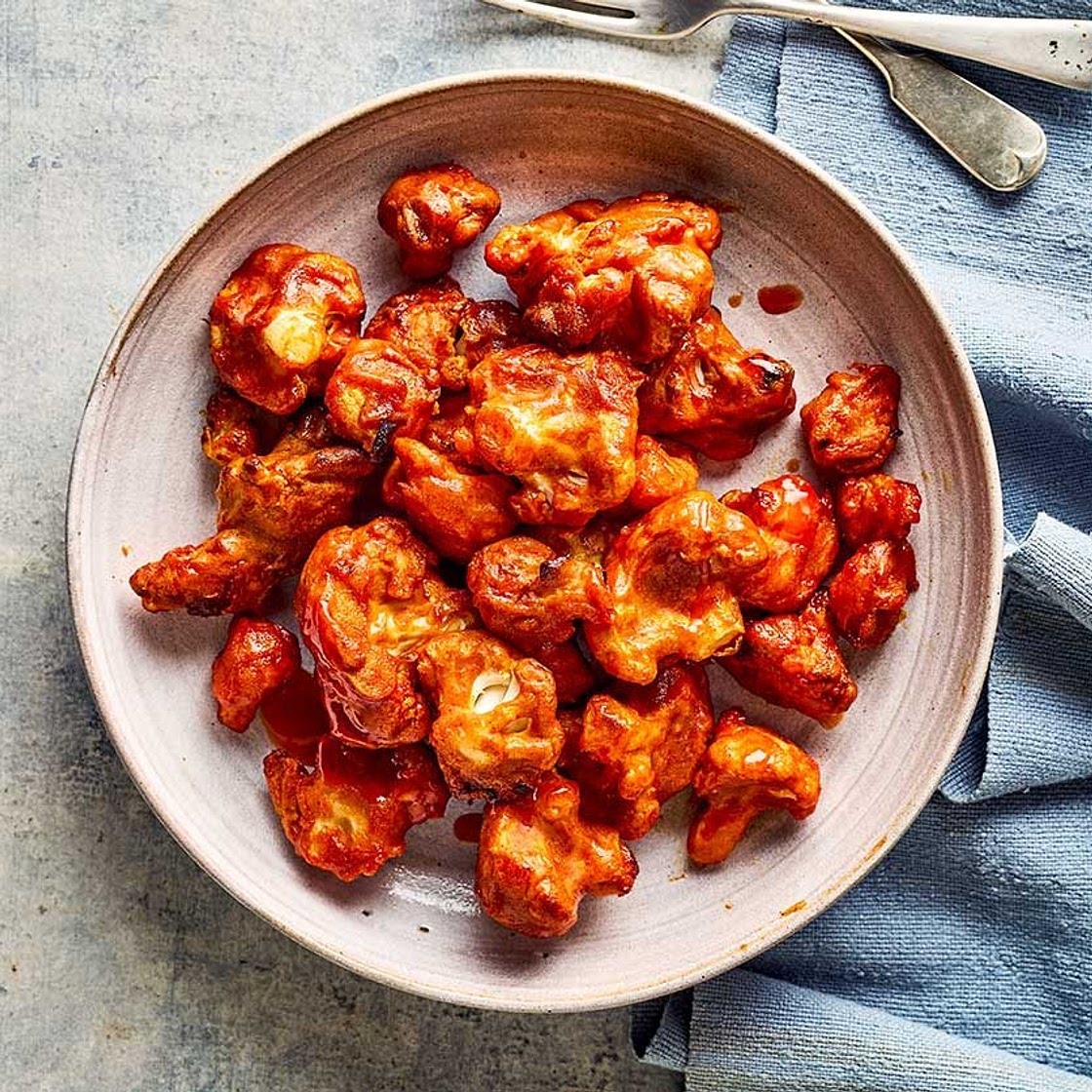 Air fryer buffalo cauliflower wings