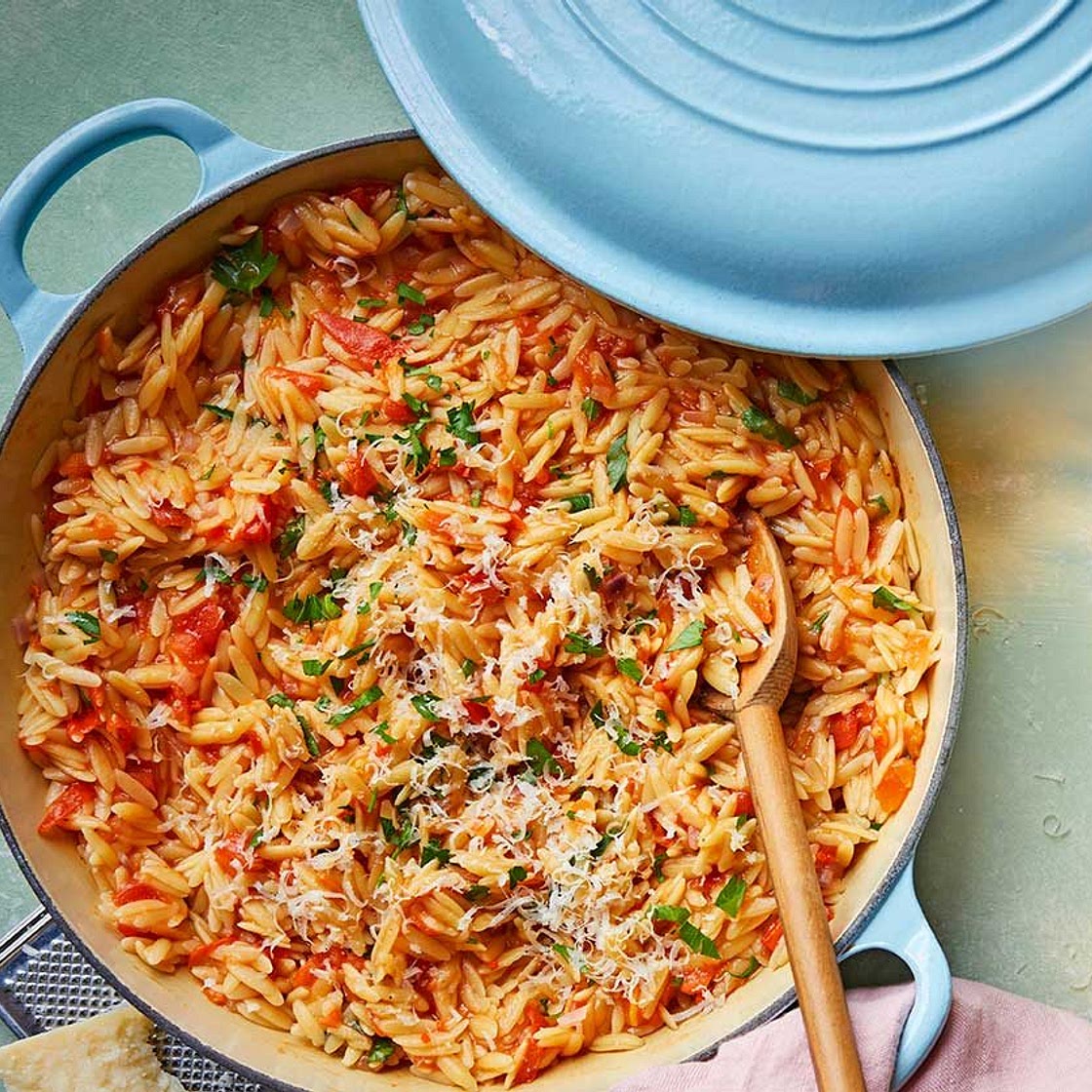 One-pot tomato orzo