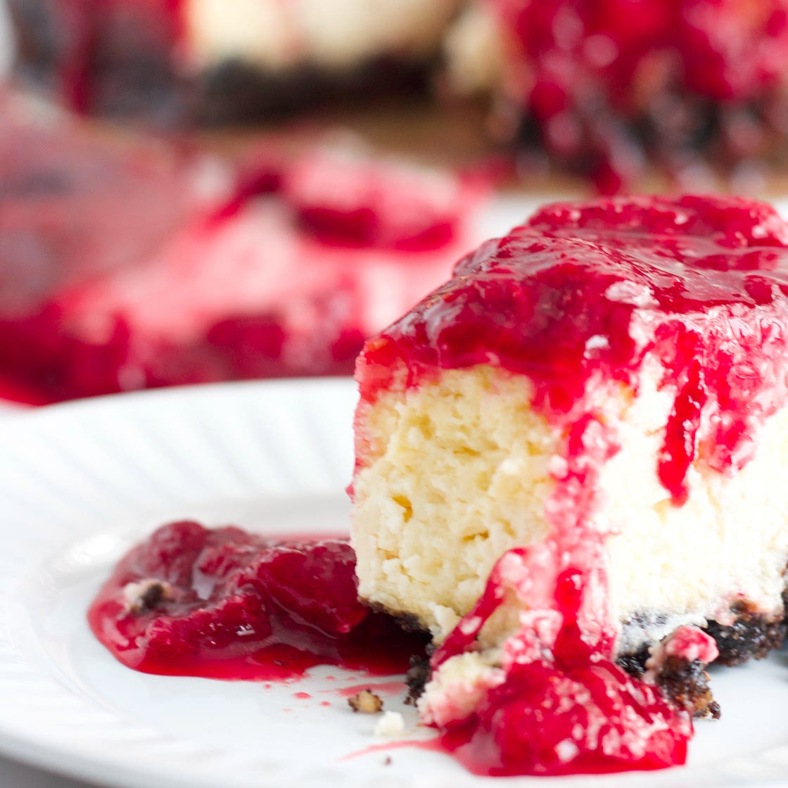 Strawberry Cheesecake with Oreo Crust